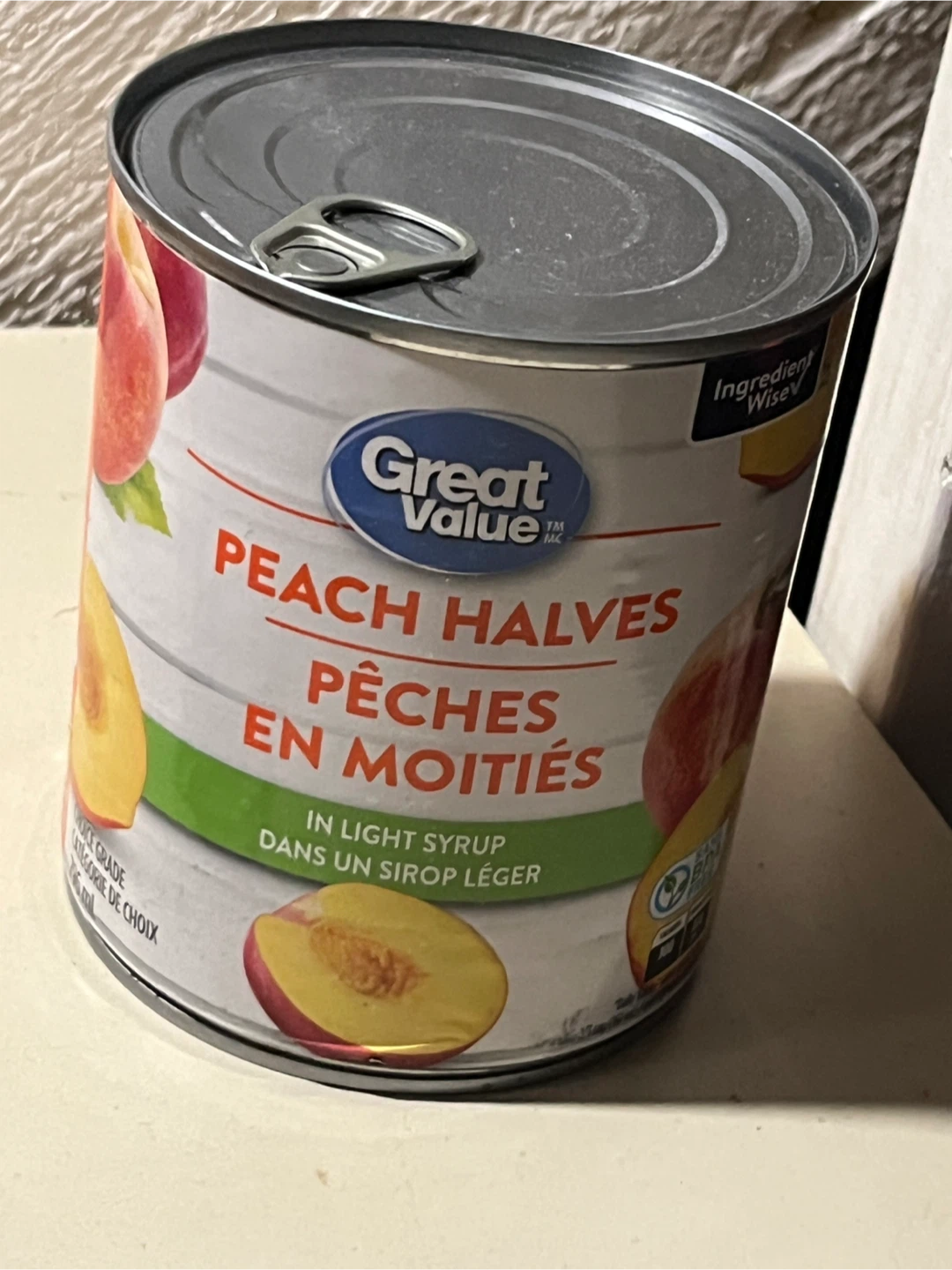Great Value Peach Halves in Light Syrup