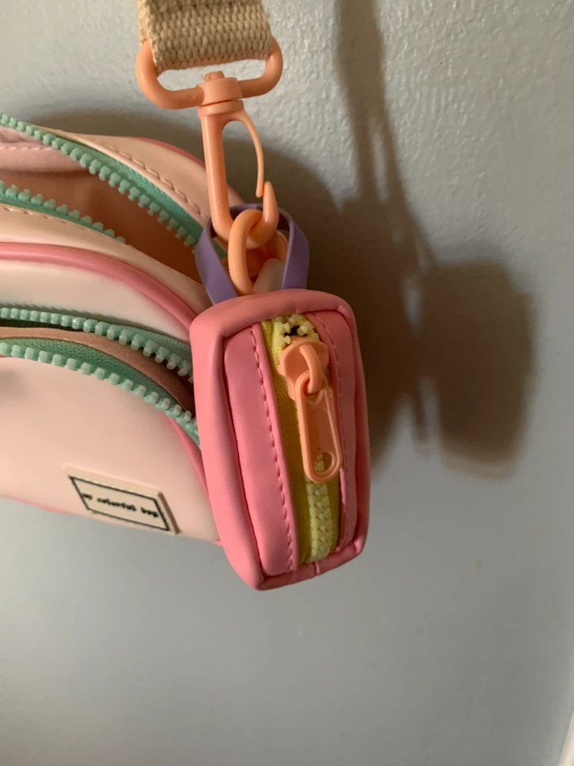 Zara Pink Pastel Crossbody Bag with Detachable Pouch - photo 2
