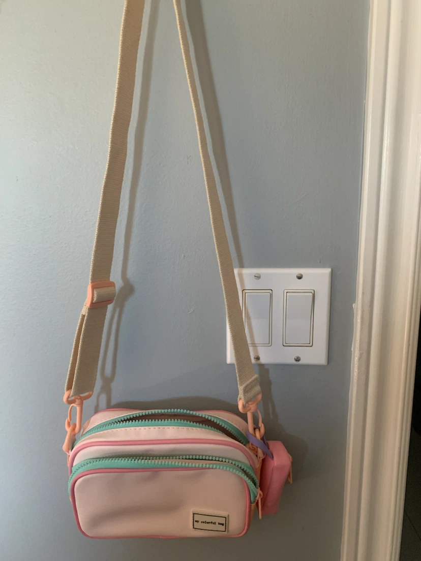 Zara Pink Pastel Crossbody Bag with Detachable Pouch - photo 5