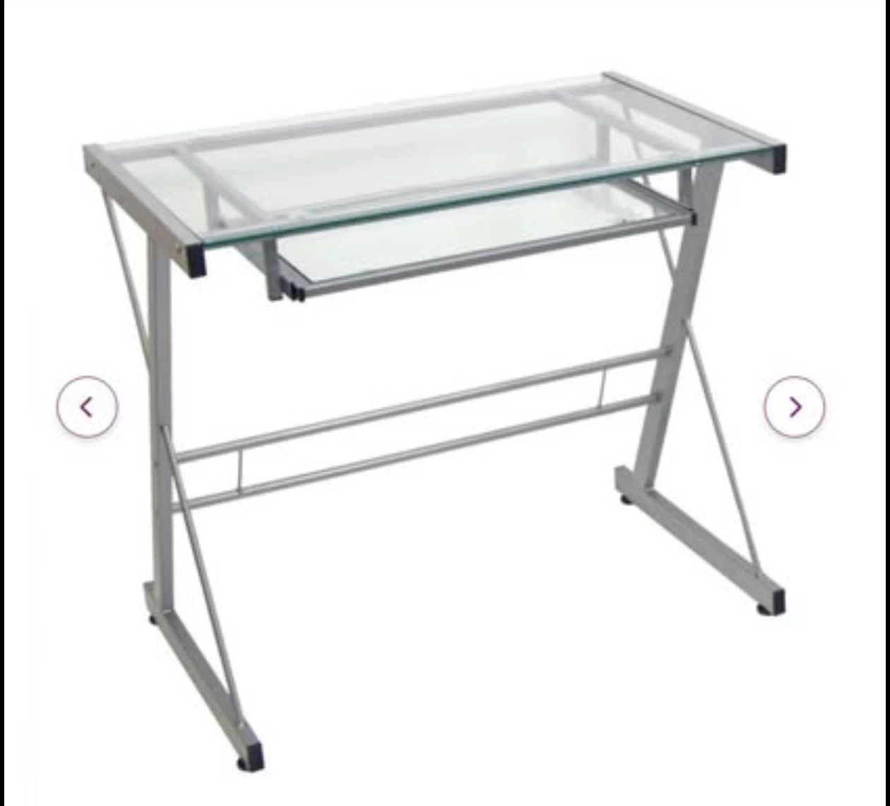 Glass top computer desk - photo 4