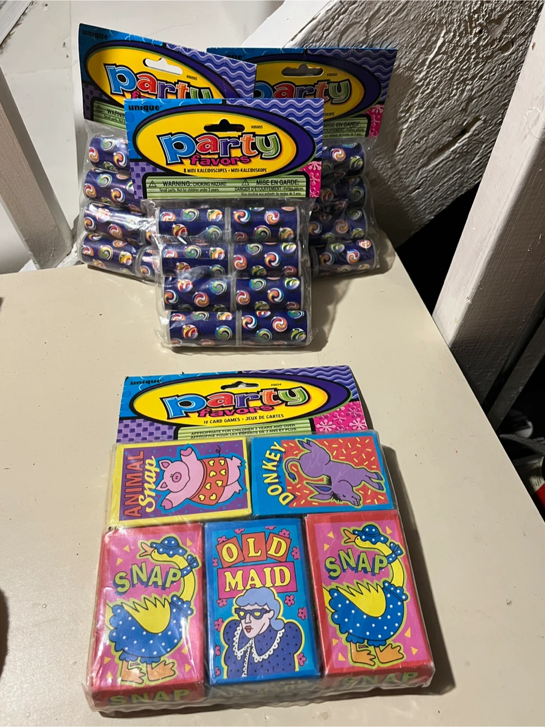 Party Favors Mini Kaleidoscopes and Card Games Set