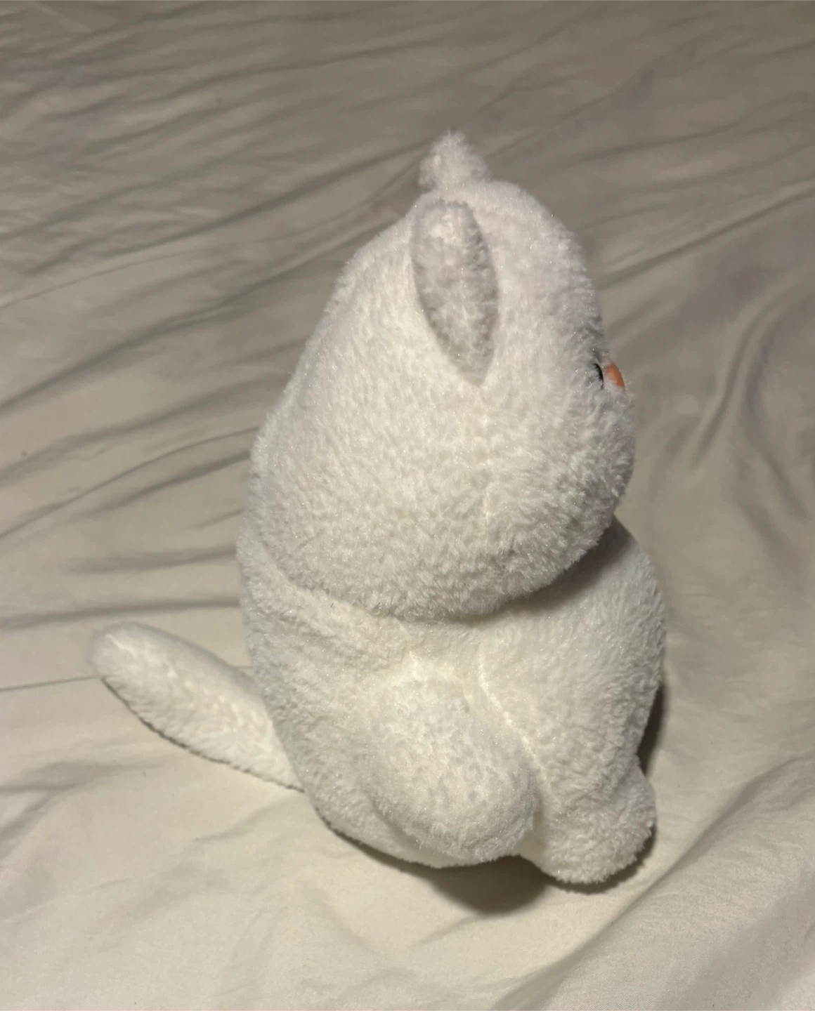 White Plush Cat Toy - photo 2
