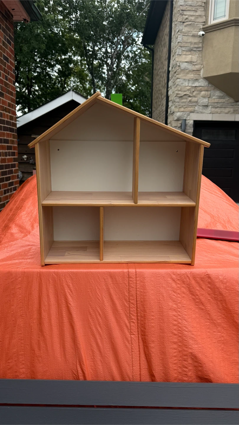 Wooden Dollhouse Shelving Unit