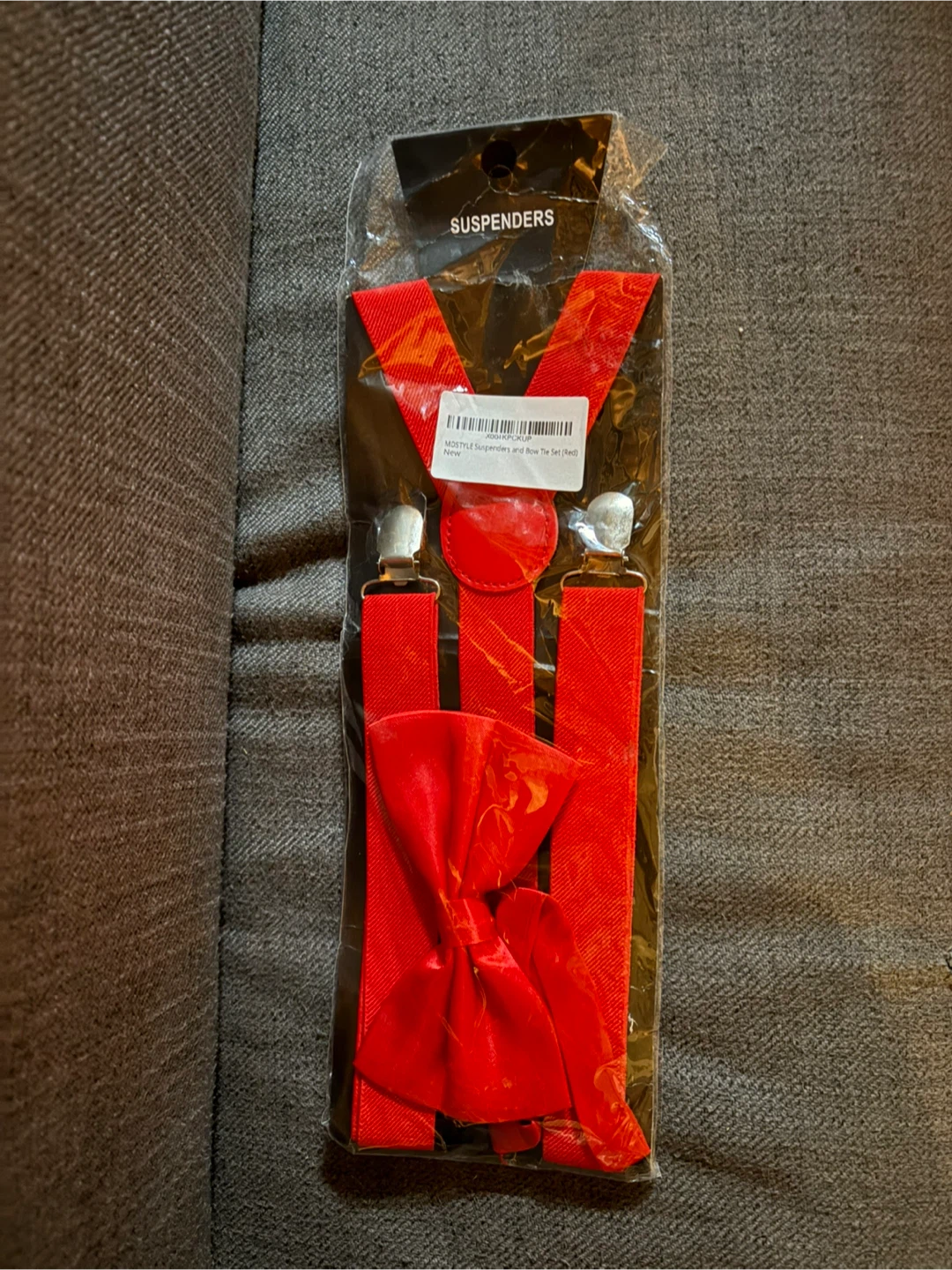 New Red Suspenders and Bow Tie Set - photo 4