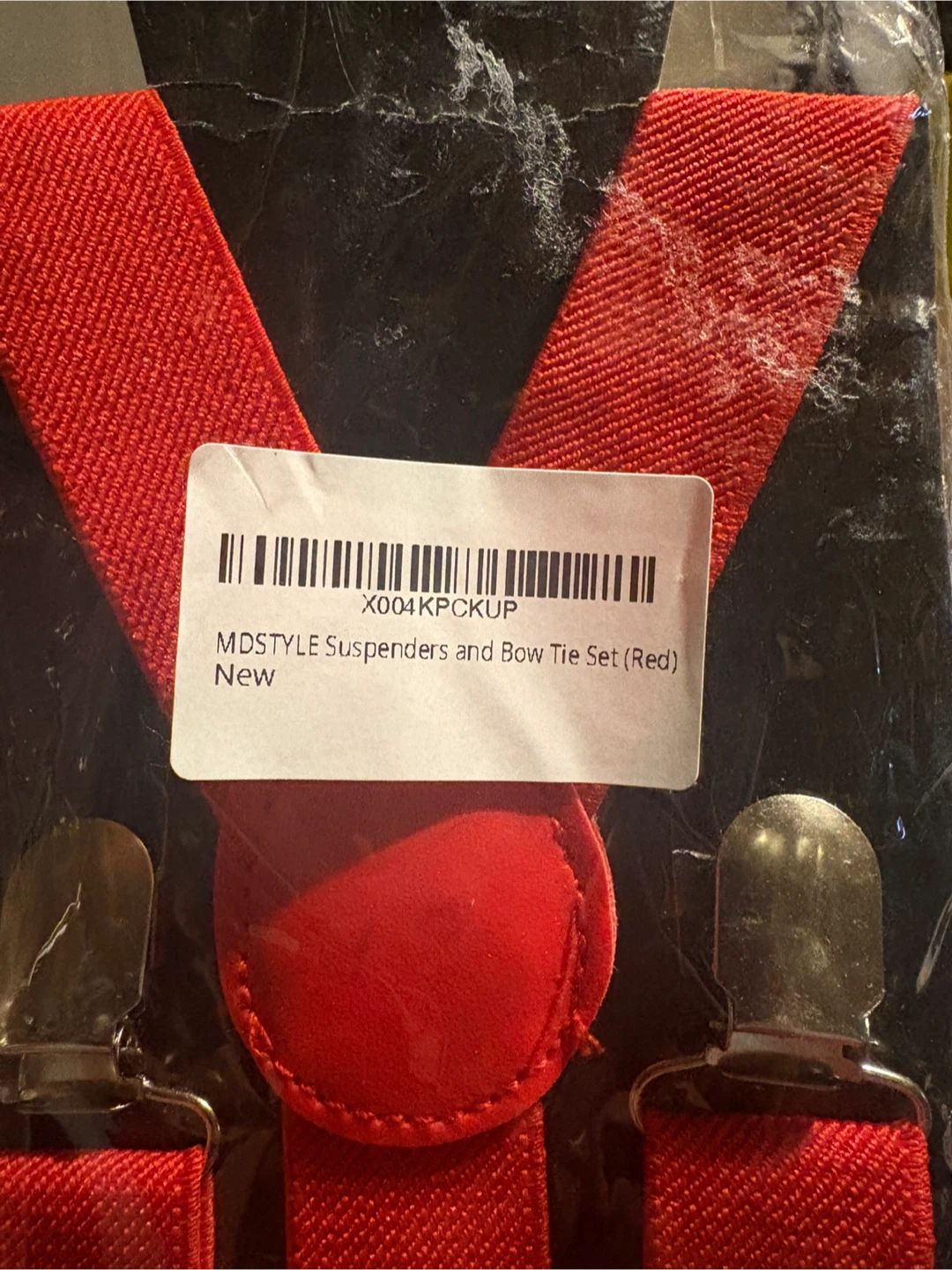 New Red Suspenders and Bow Tie Set - photo 5
