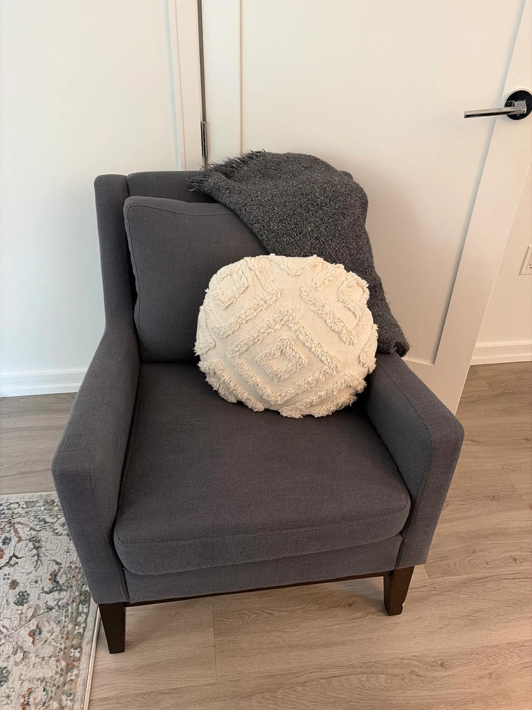 Small blue/grey Accent Chair for sale