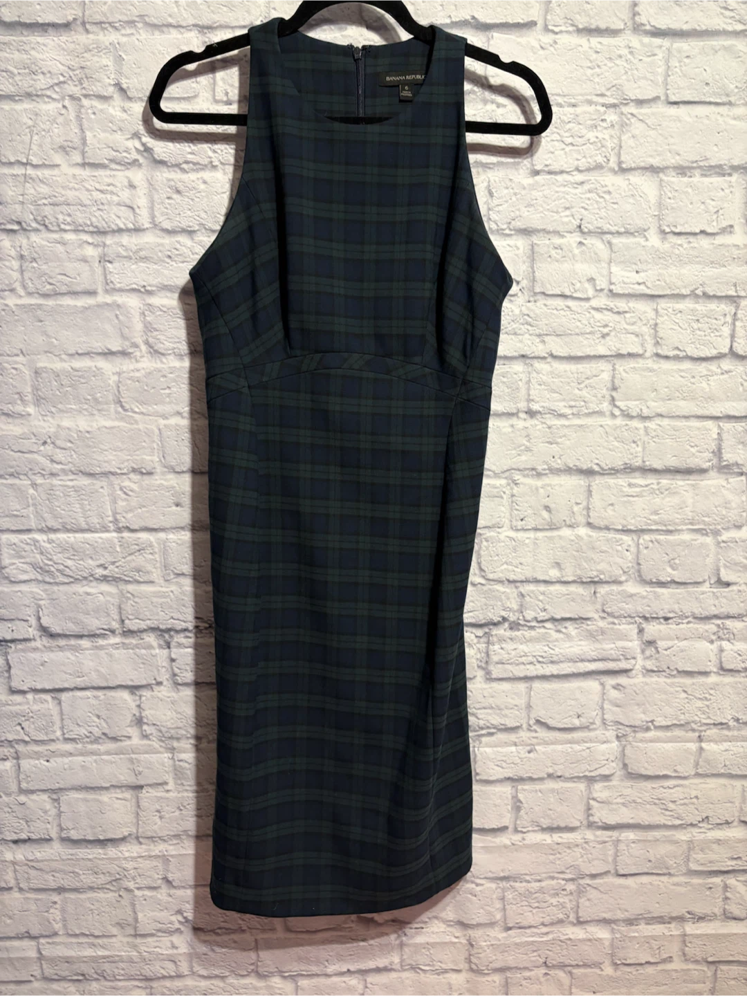 Banana Republic Plaid Tartan Sleeveless Dress Size 6