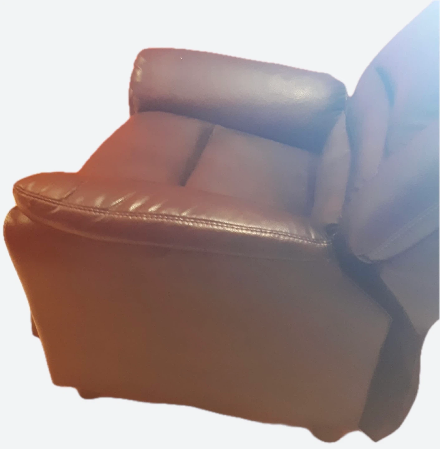 Brown Faux Leather Recliner Chair for kids and teens. 180LB max - photo 2