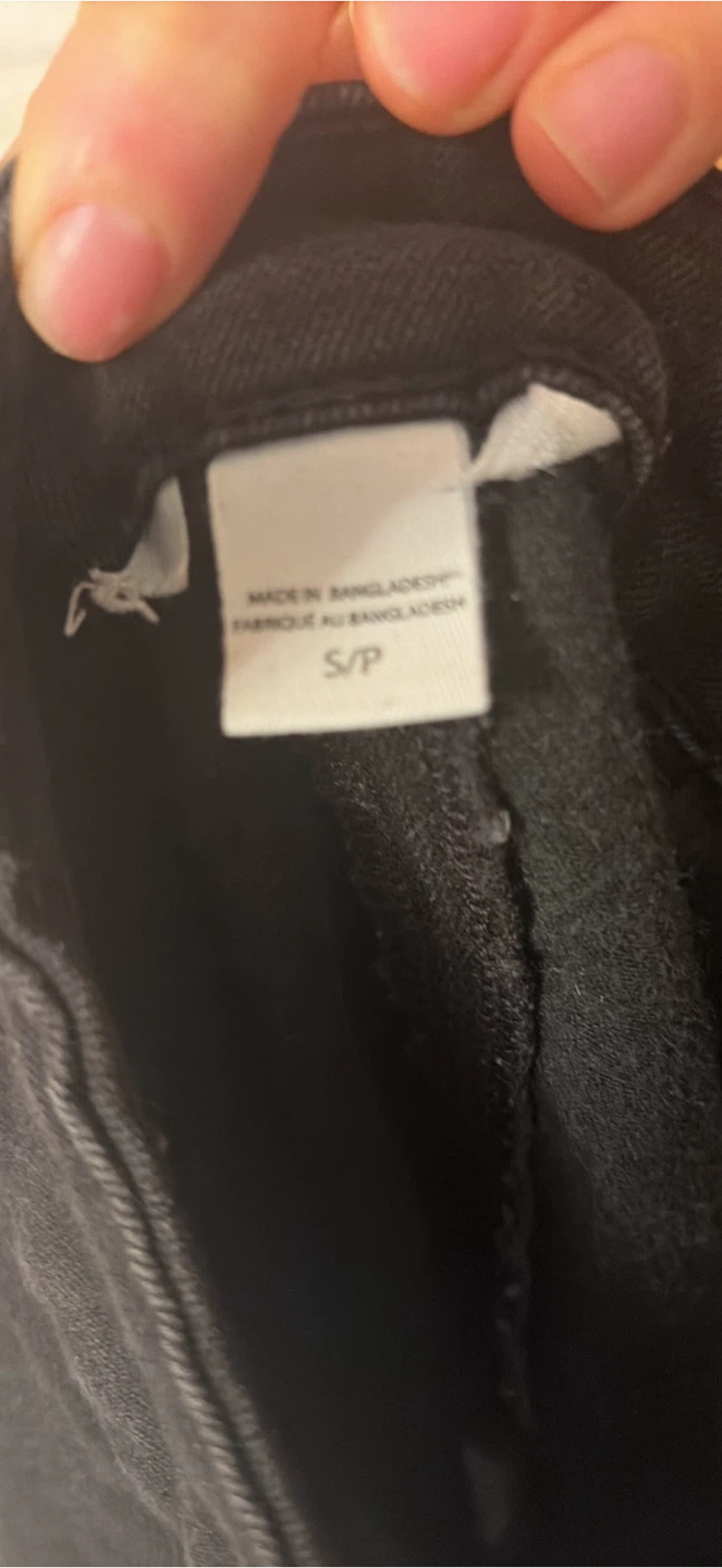 Black Denim Overall Dress - S/P