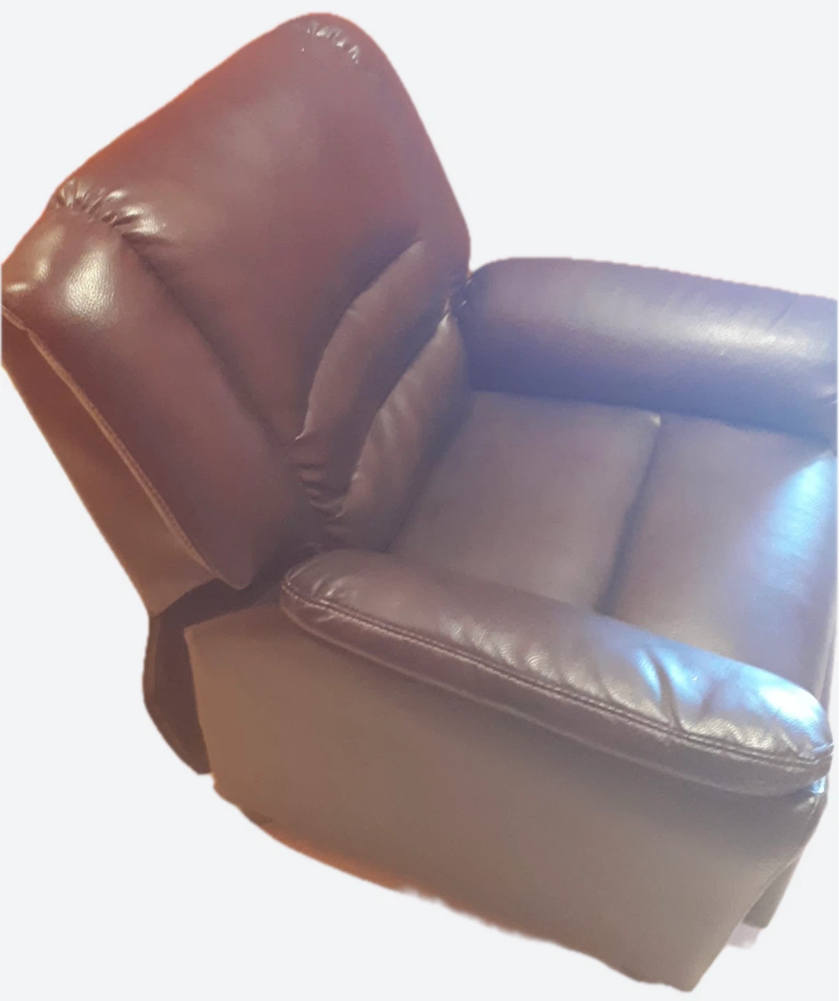 Brown Faux Leather Recliner Chair for kids and teens. 180LB max - photo 3