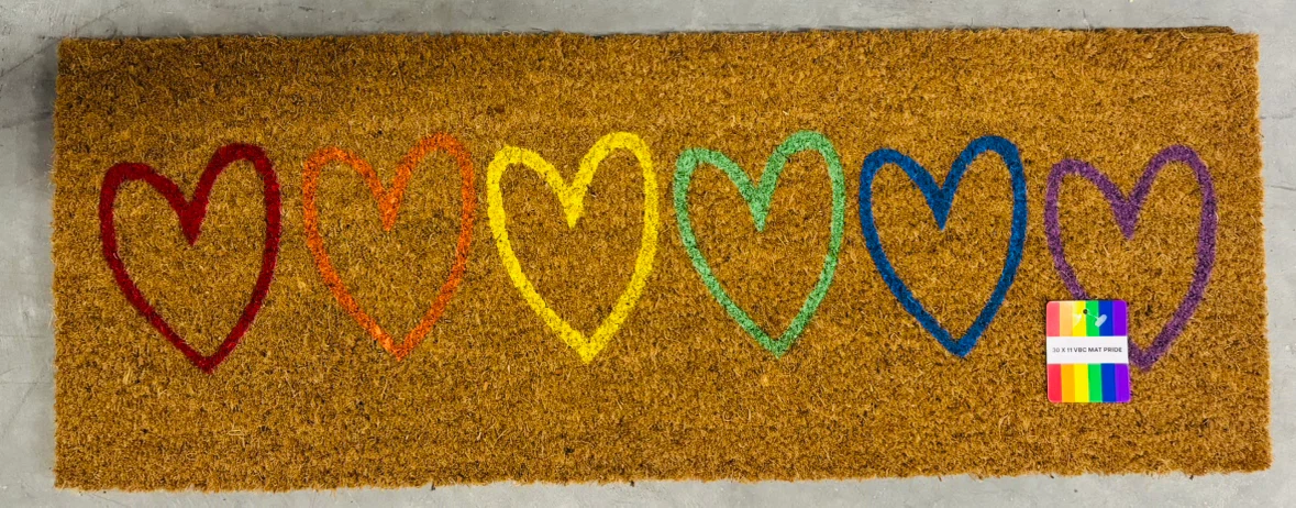 VBC Mat Pride Rainbow Heart Doormat