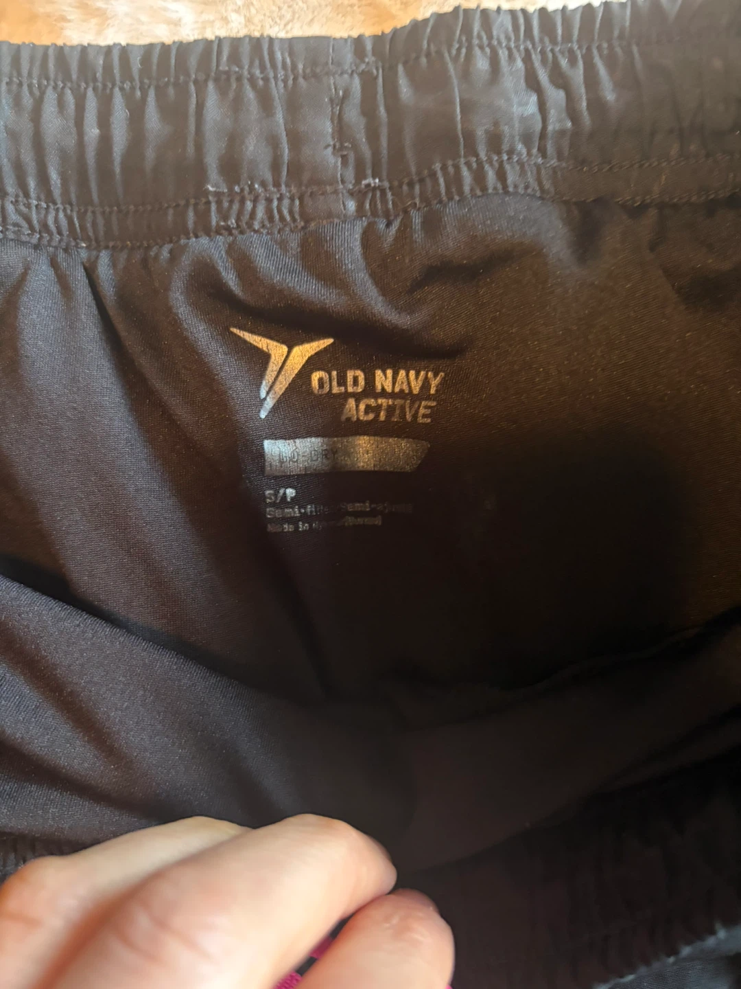 Old Navy Active Black Running Shorts with Rose Pattern - photo 2