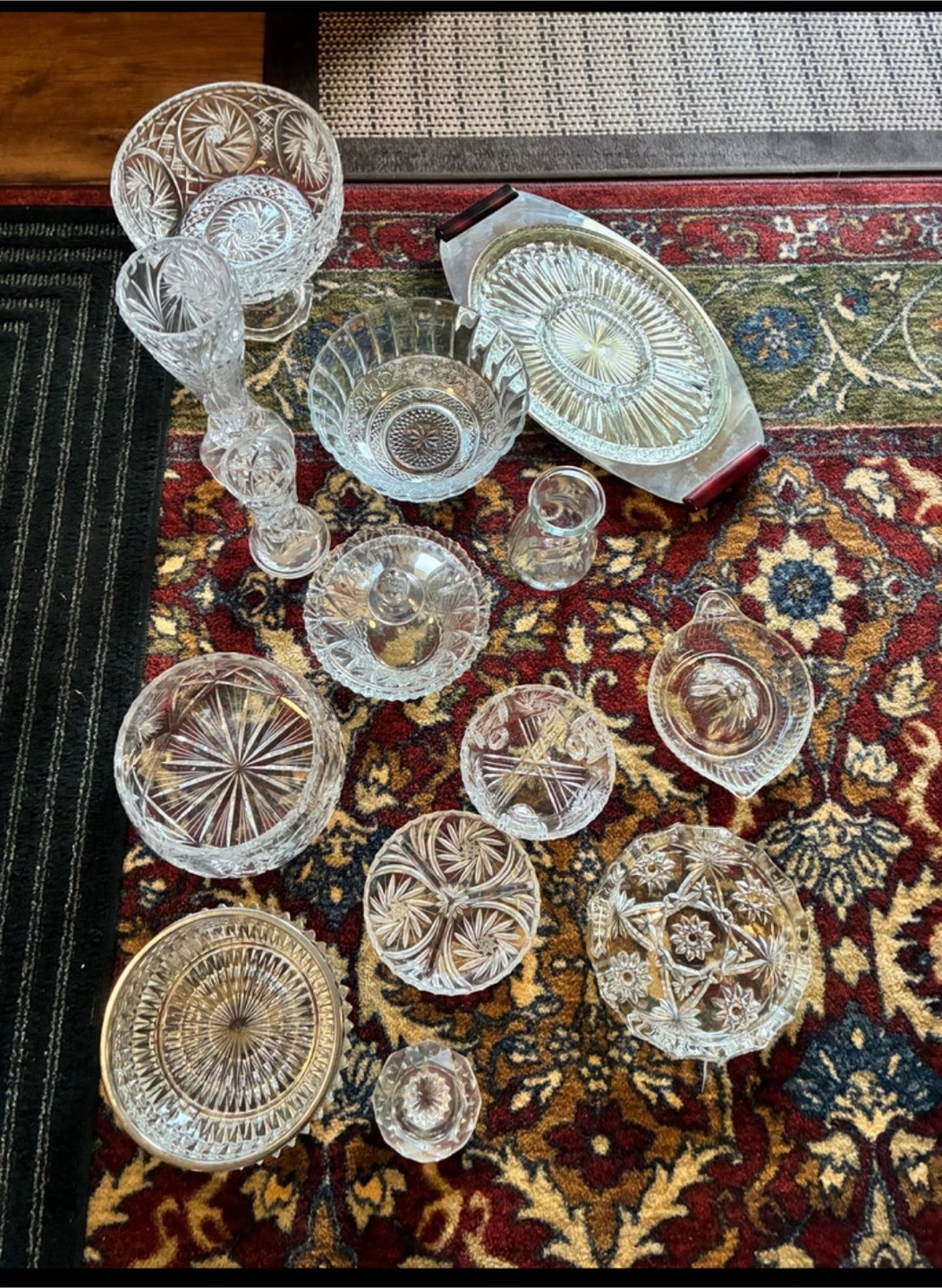 20-Piece pinwheel crystal & Cut Glass Collection $65