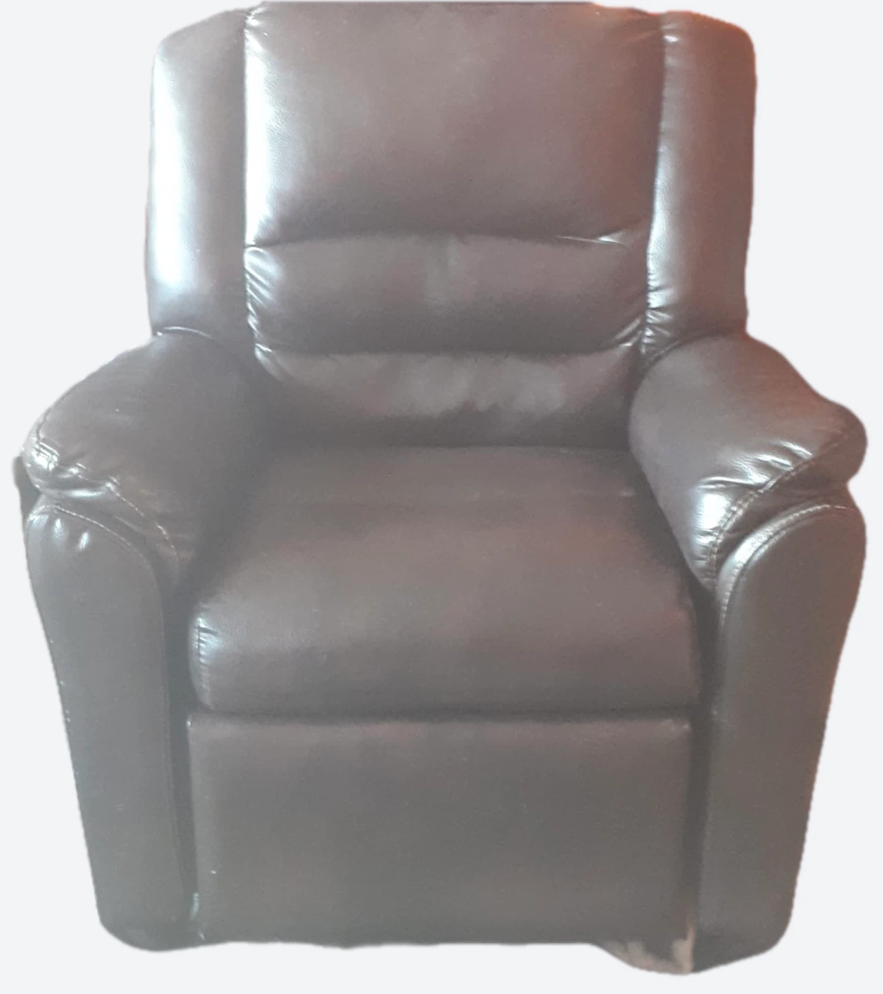 Brown Faux Leather Recliner Chair for kids and teens. 180LB max