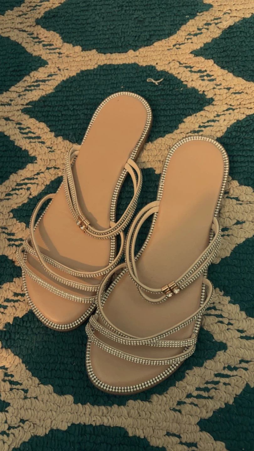 glittery sandals
