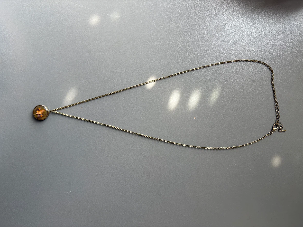 Handmade Dried Flower Pendant Necklace - photo 4