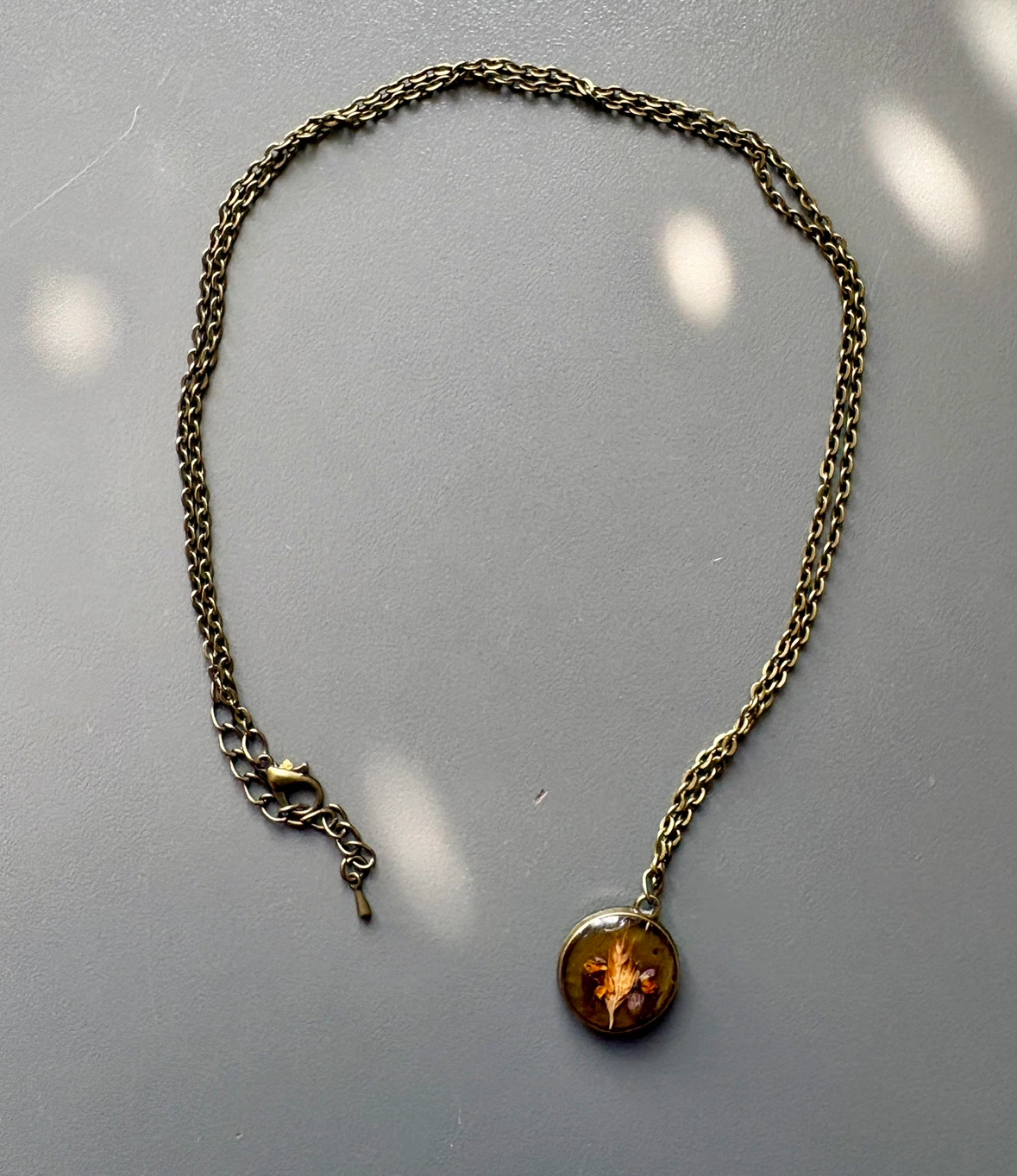 Handmade Dried Flower Pendant Necklace - photo 5