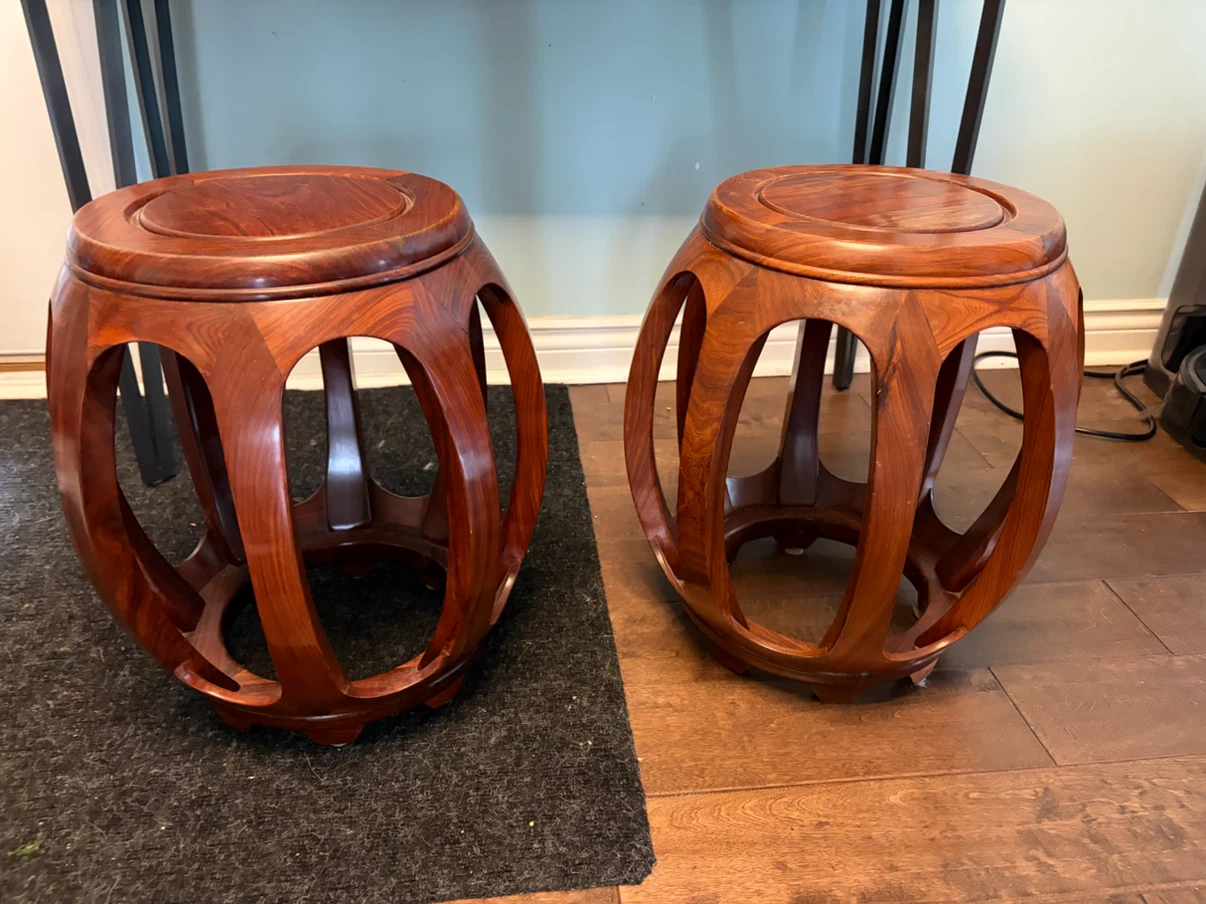 Wooden Garden Stools Set