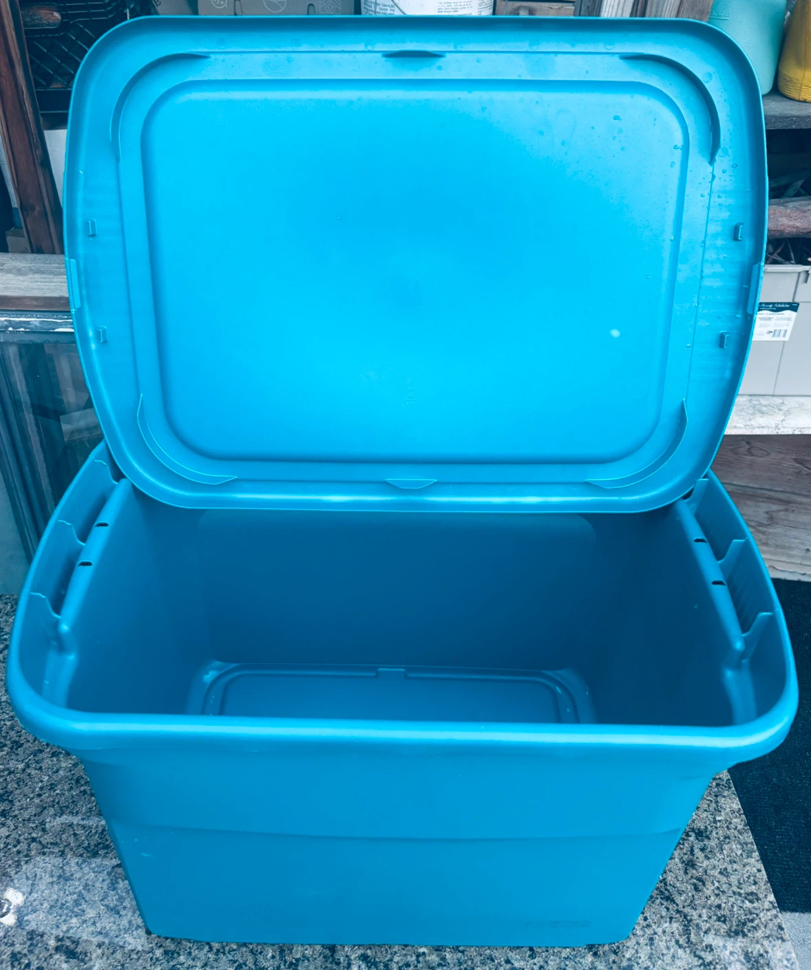 Heavy Duty Storage Tote Bin with Lid - 76L - photo 2