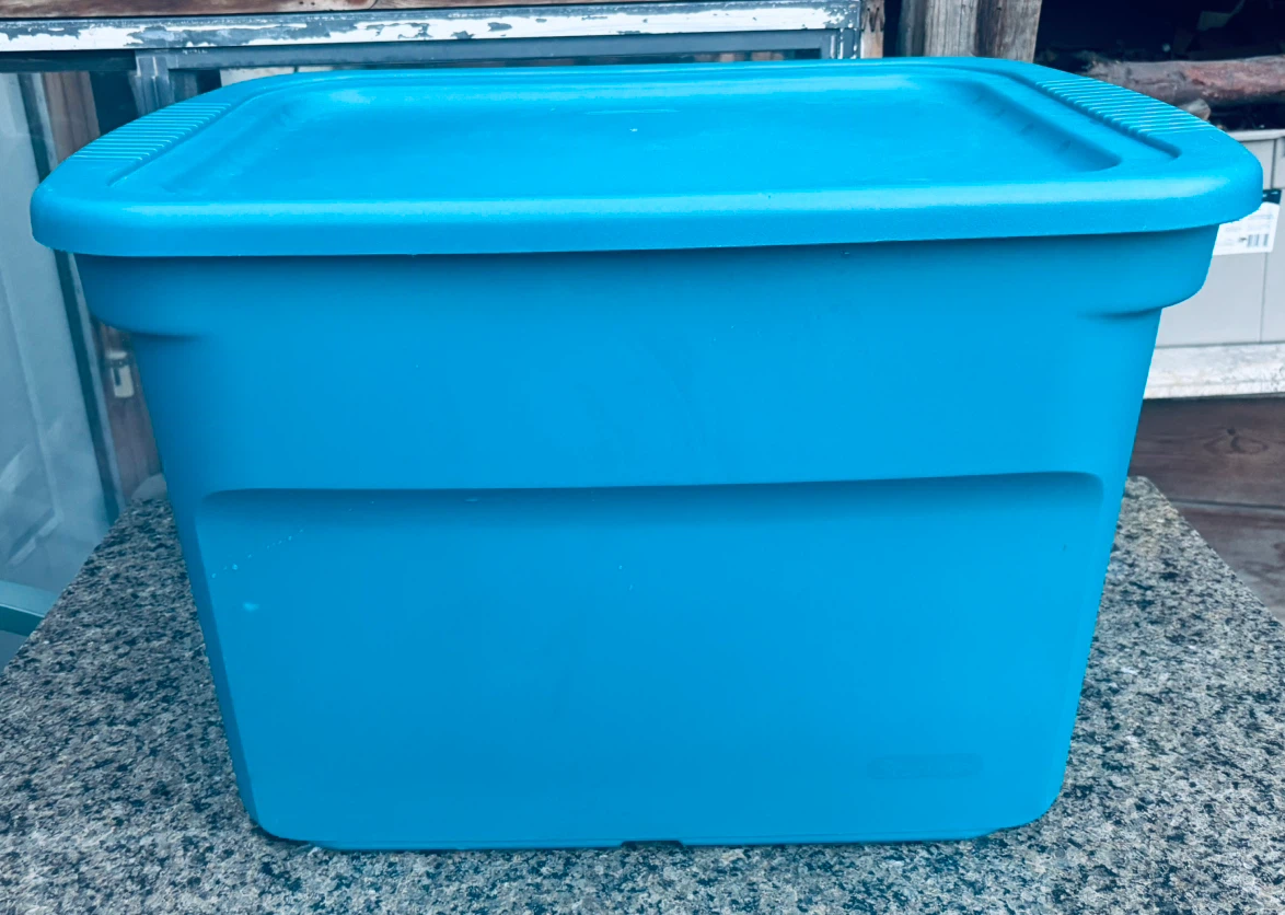 Heavy Duty Storage Tote Bin with Lid - 76L - photo 3