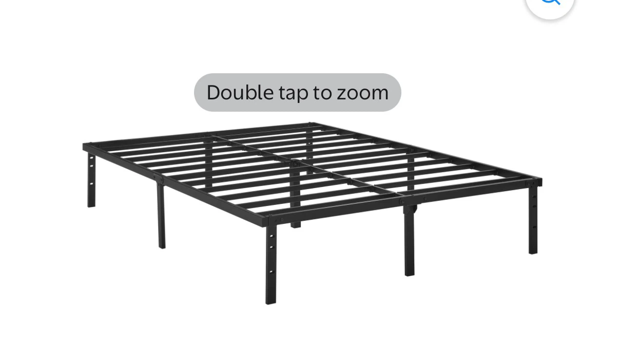 Walmart Metal Bedframe Queen Black - photo 4