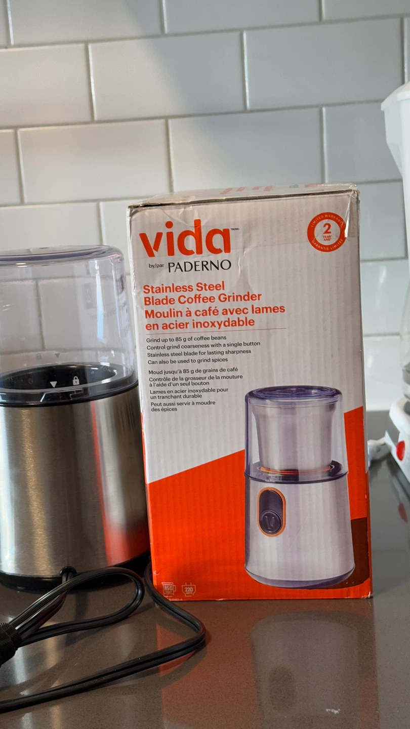 Vida by Paderno Stainless Steel Blade Coffee Grinder - photo 5
