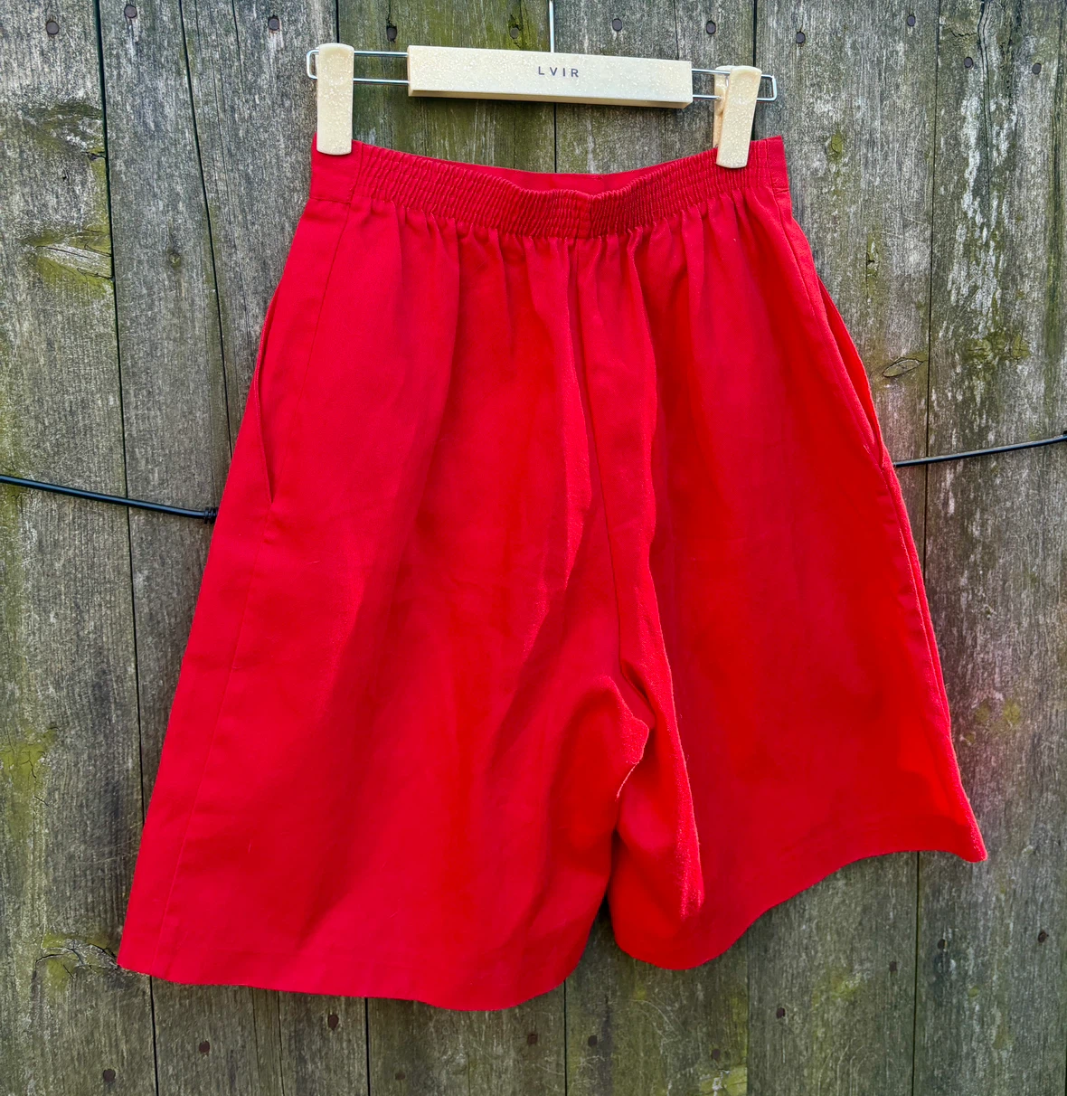 Vintage Red High Waisted Wide Leg Shorts - photo 2