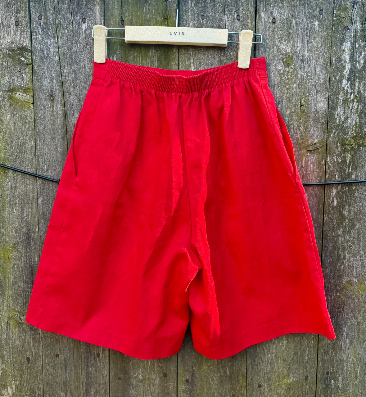 Vintage Red High Waisted Wide Leg Shorts - photo 3