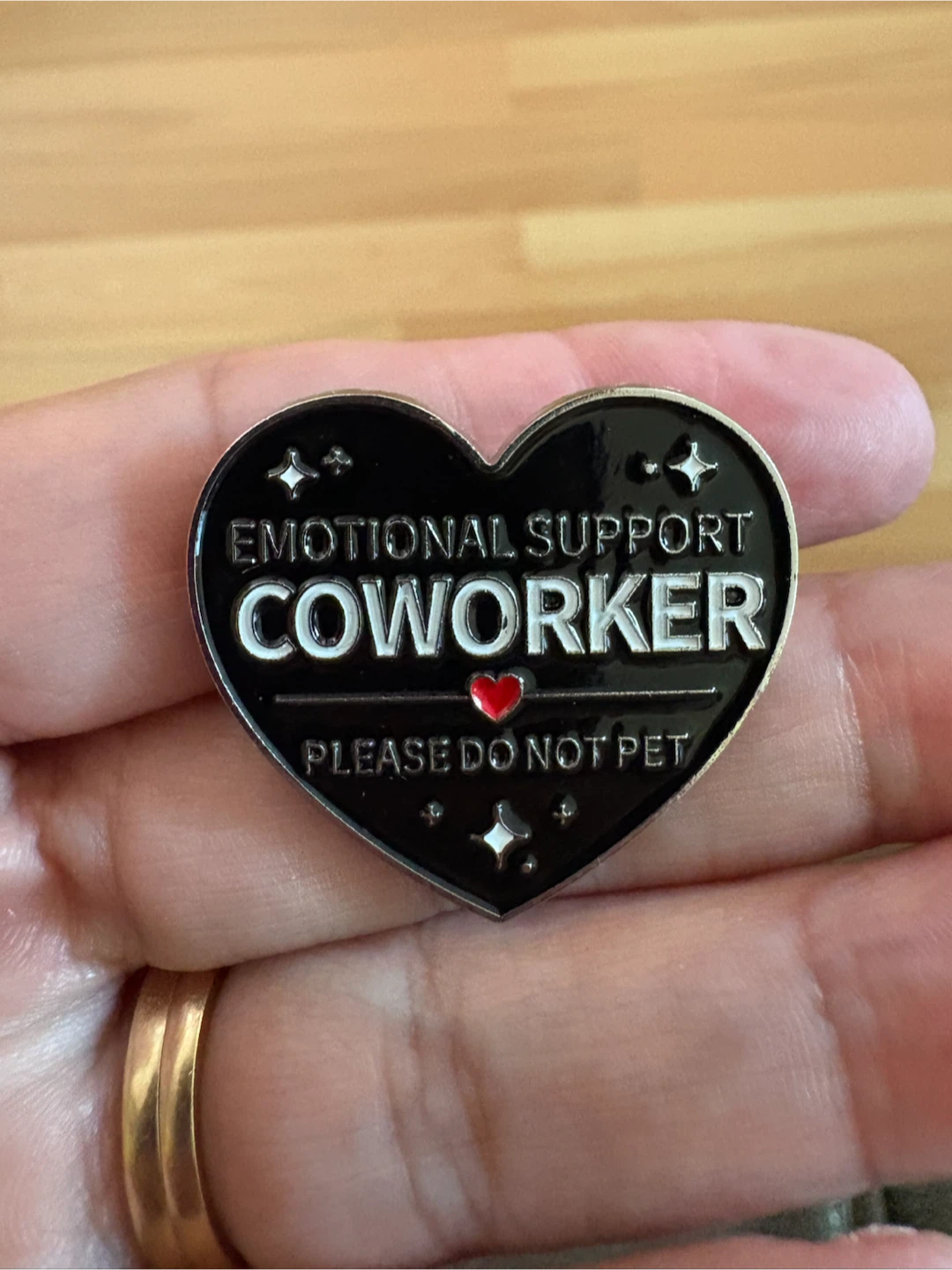 Emotional Support Coworker, Please Do Not Pet Enamel Pin
