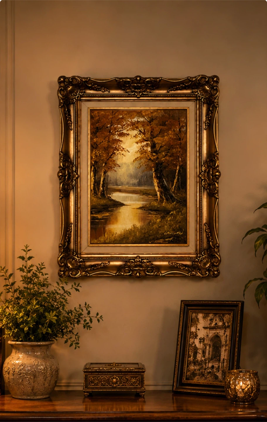 Framed Landscape Painting - photo 2