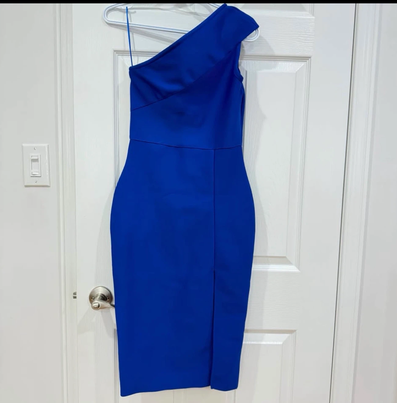 One Shoulder Royal Blue Dress