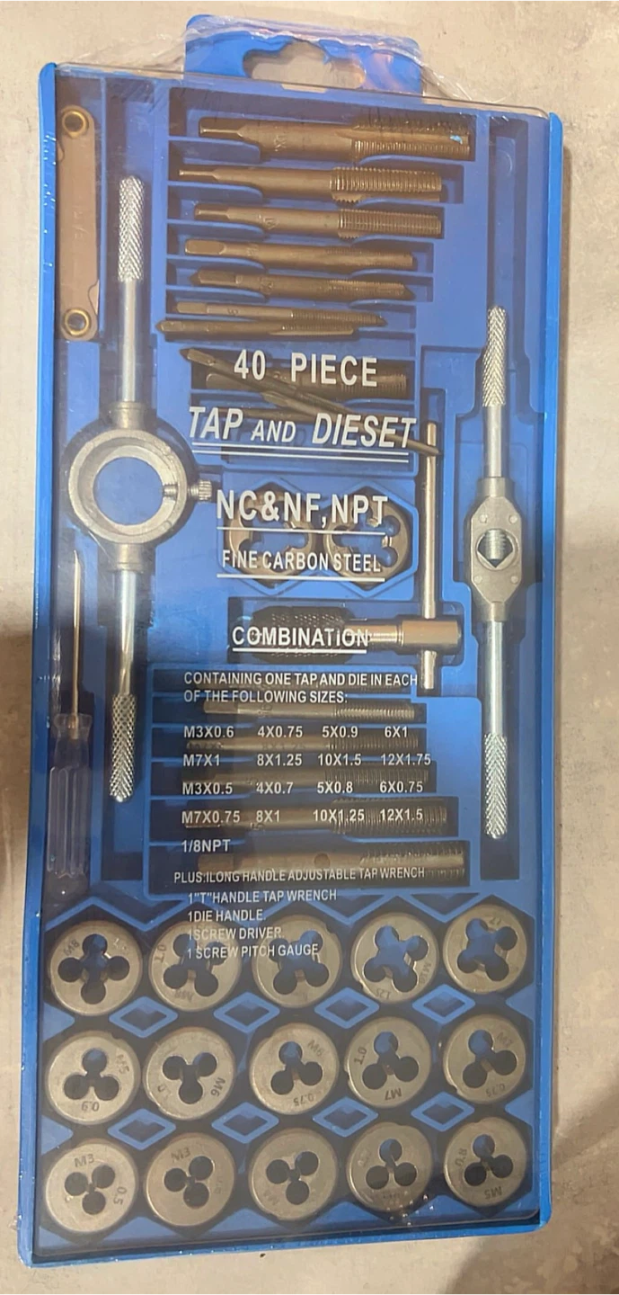 Brand new!! 40 Piece Tap and Die Set NC & NF NPT