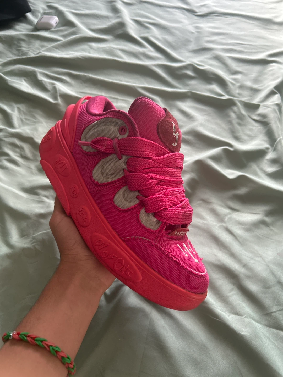LA 11:11 Pink High Top Sneakers