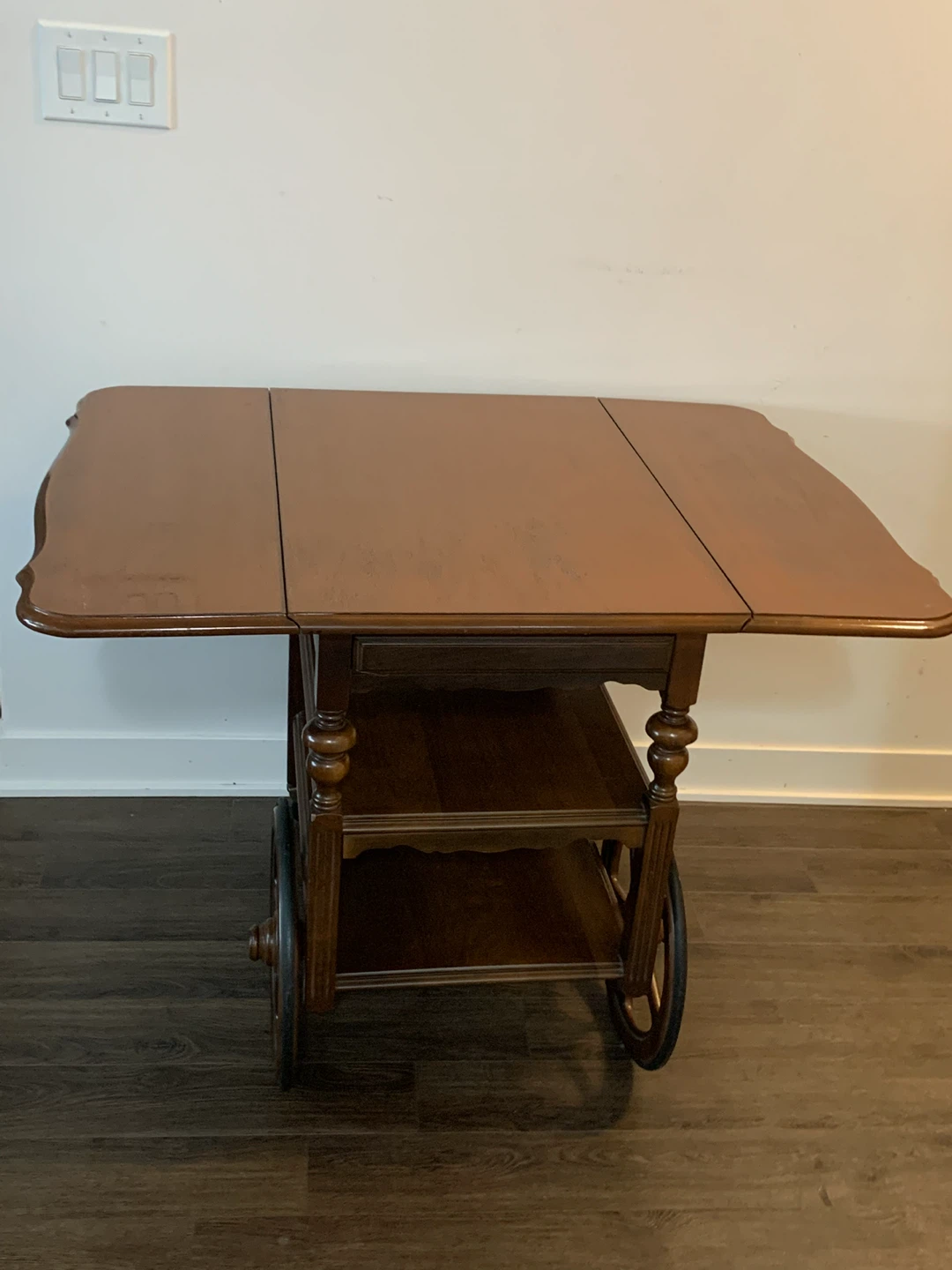 Vintage Drop Leaf Serving Cart