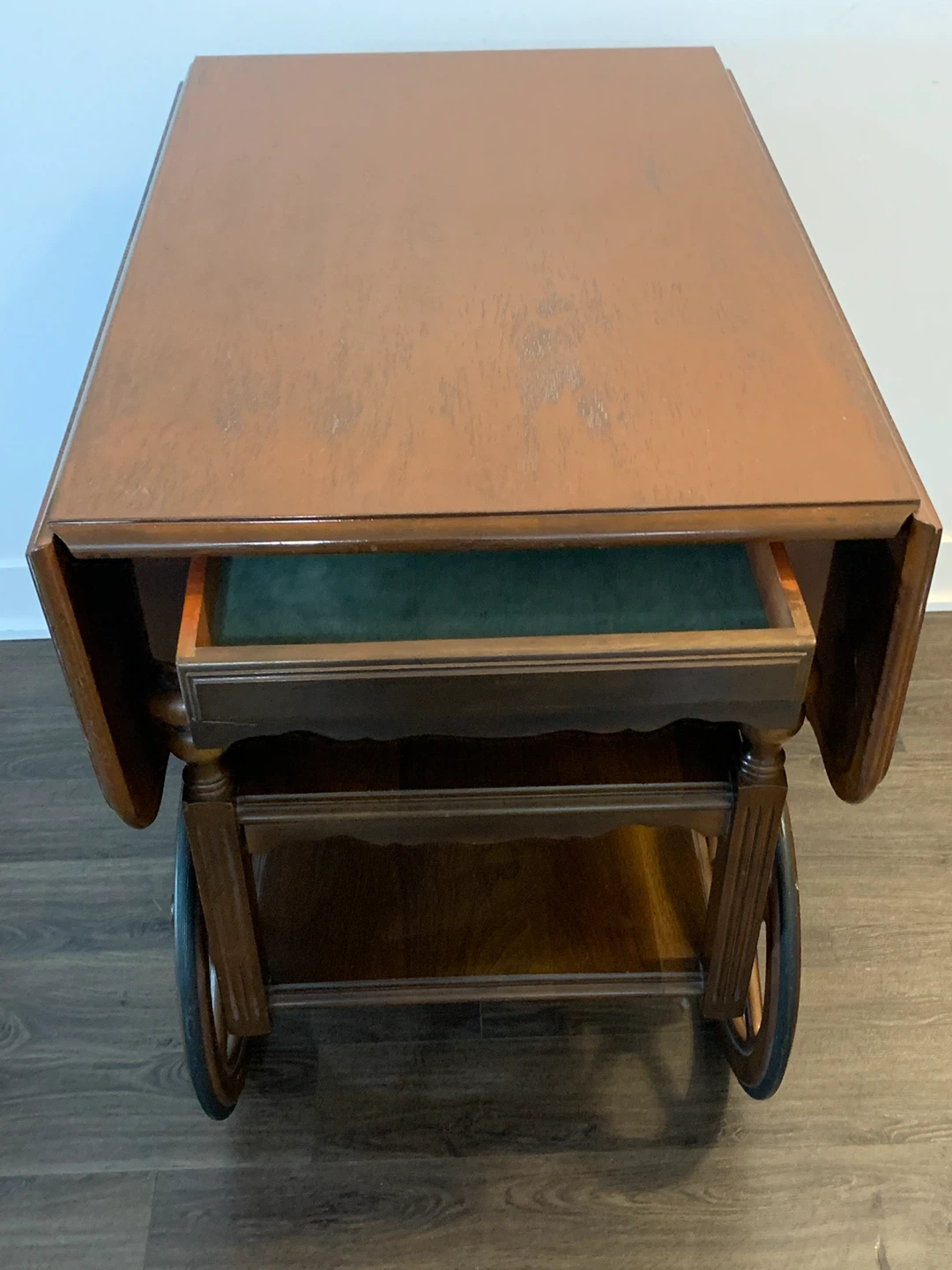 Vintage Drop Leaf Serving Cart - photo 3