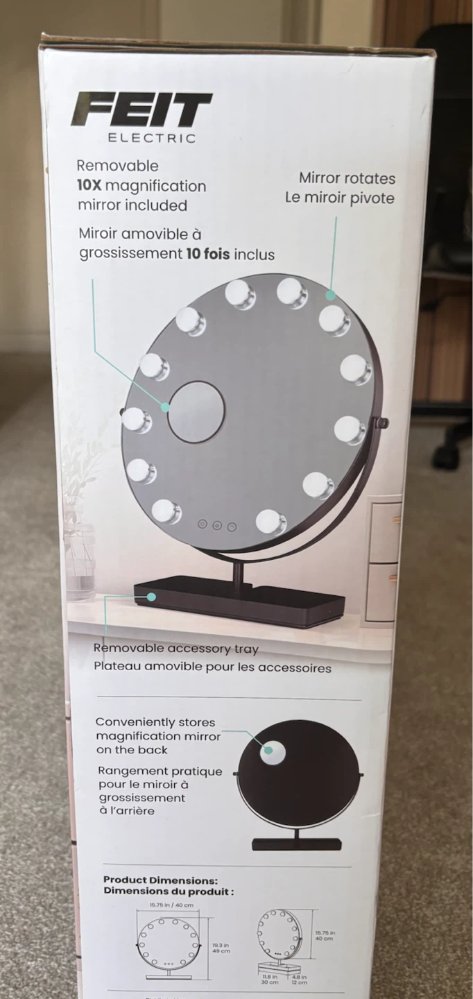 FEIT Electric 15.75” Hollywood Style LED Makeup Mirror - photo 3