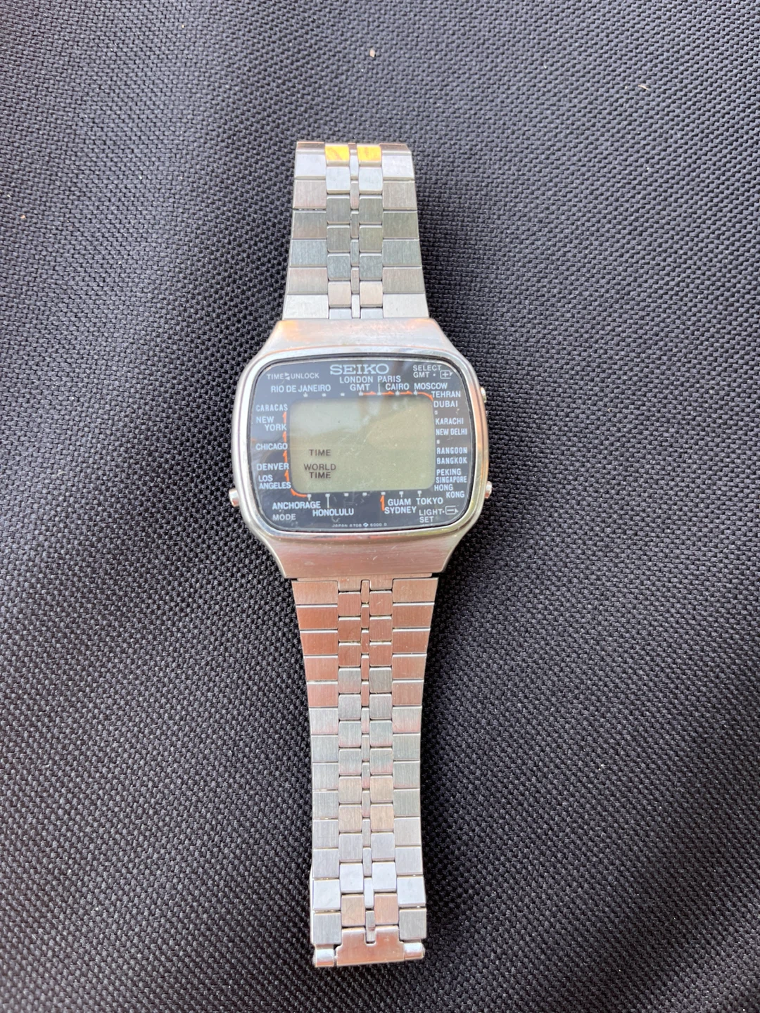 Seiko World Time Digital Watch