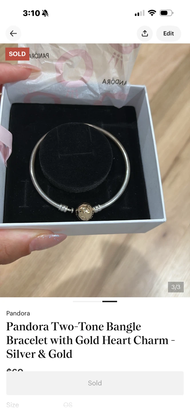 Pandora Two-Tone Bangle Bracelet - photo 3