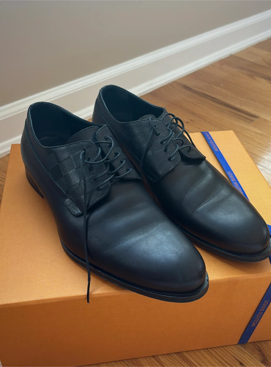 Louis Vuitton Black Leather Derby Shoes - photo 2
