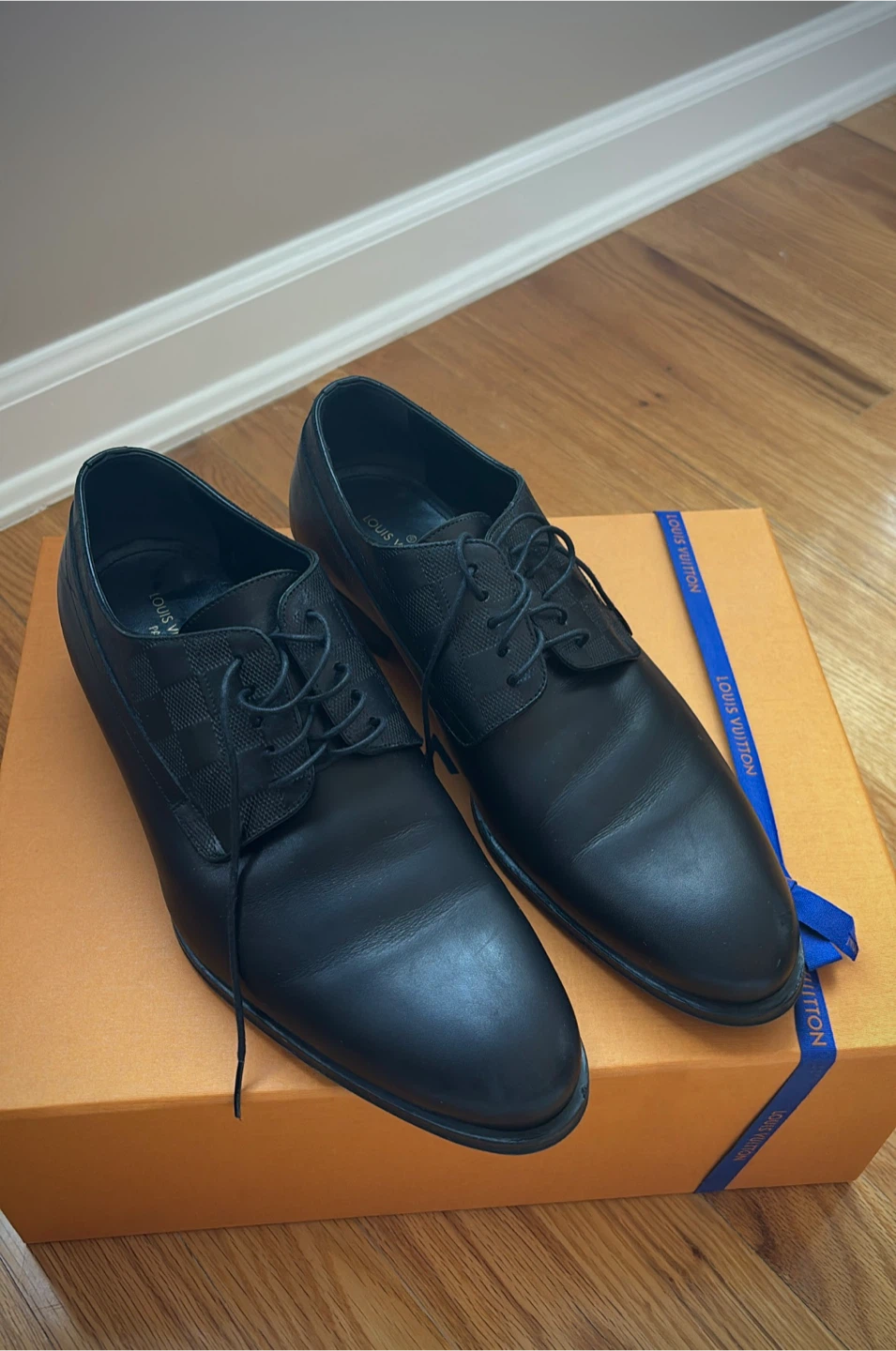 Louis Vuitton Black Leather Derby Shoes - photo 3