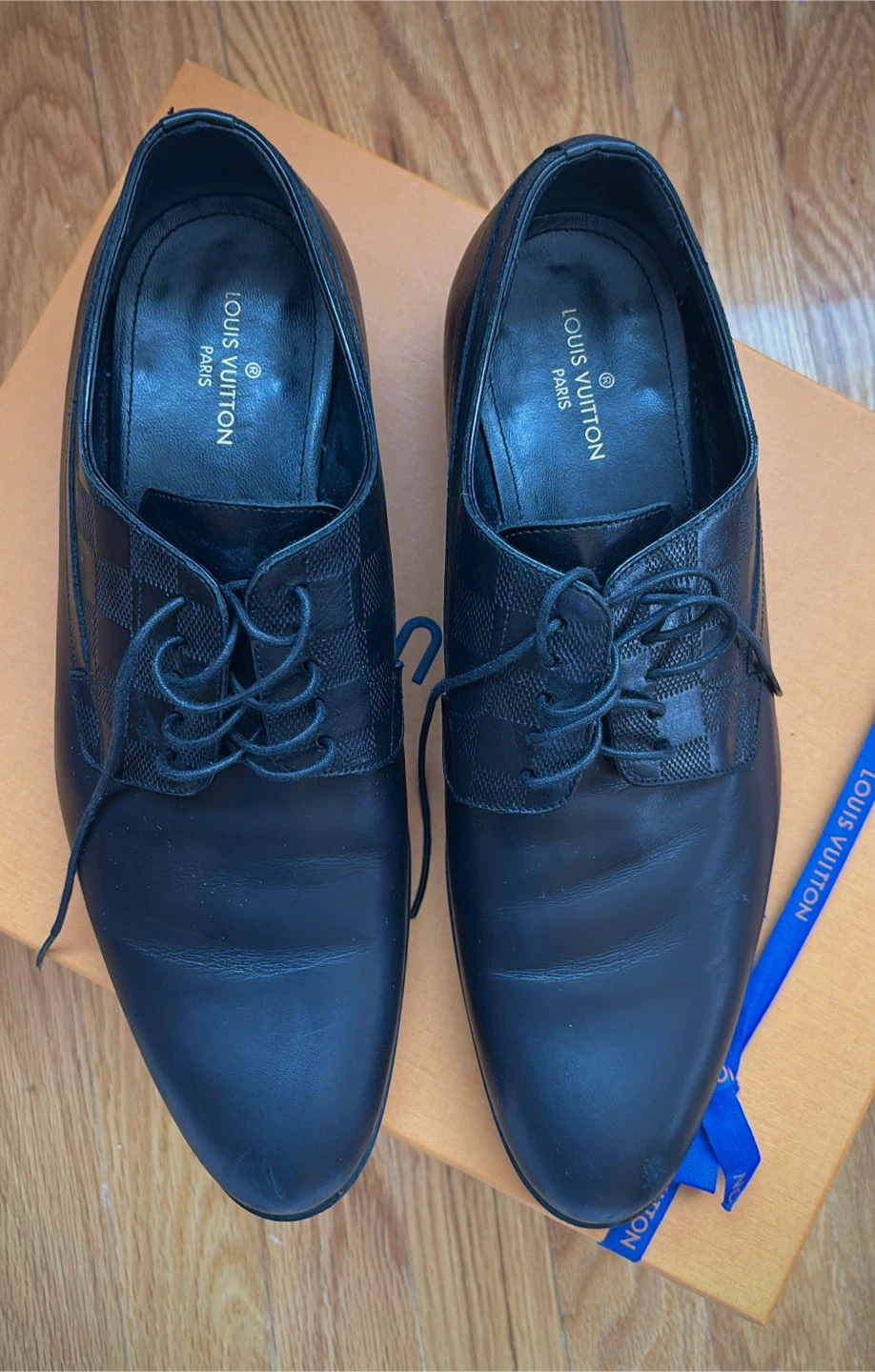 Louis Vuitton Black Leather Derby Shoes - photo 4