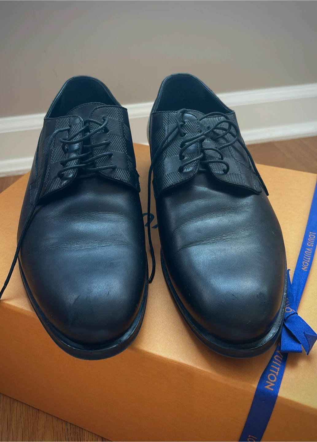 Louis Vuitton Black Leather Derby Shoes - photo 5