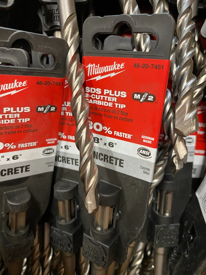 Milwaukee 3/8”x 6” 2 cutter SDS carbide Bits $5 each - photo 3
