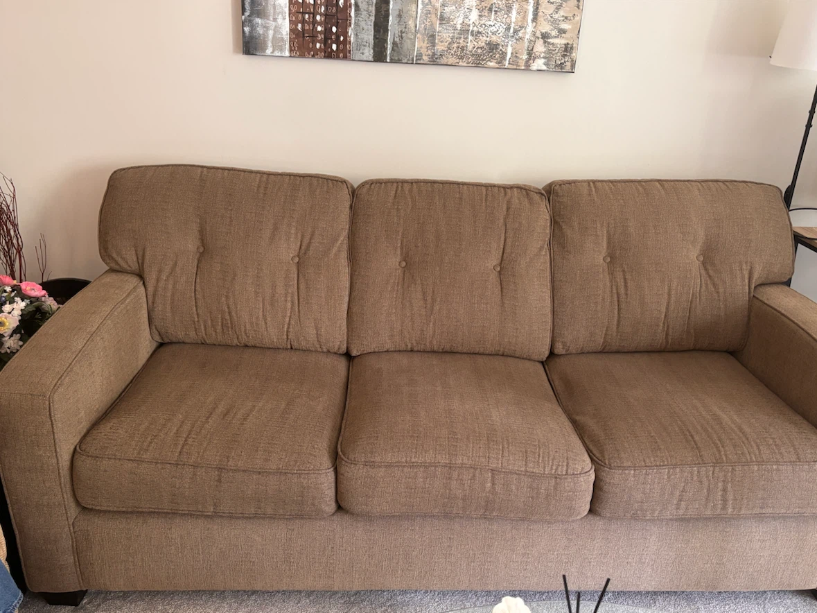 Beige 3-Seater Sofa with 2 Matching Pillows - photo 5