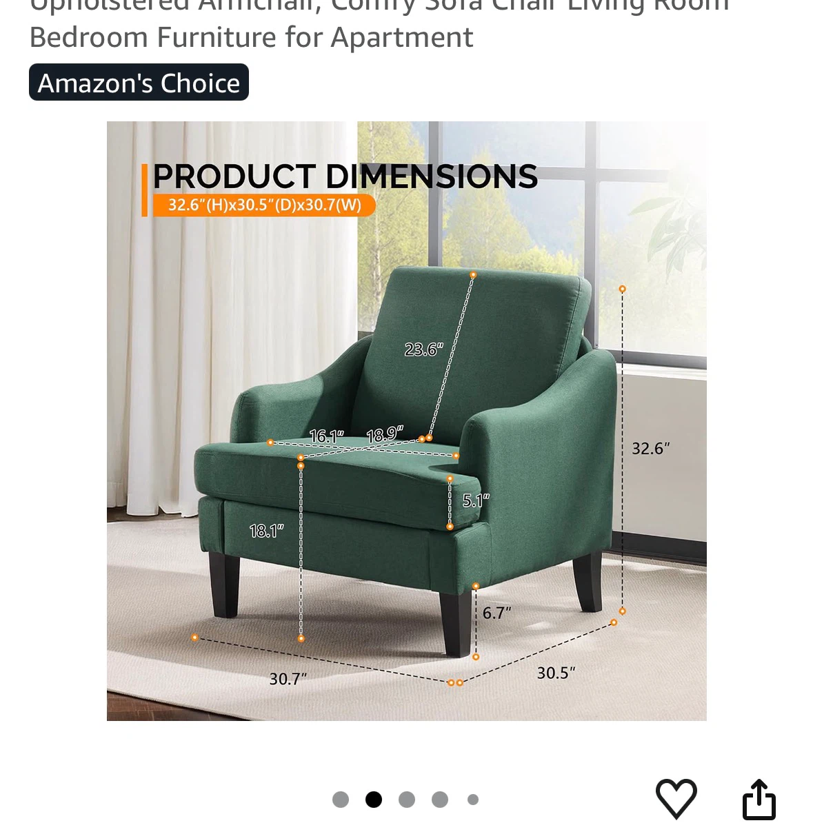 Teal Armchair - photo 4