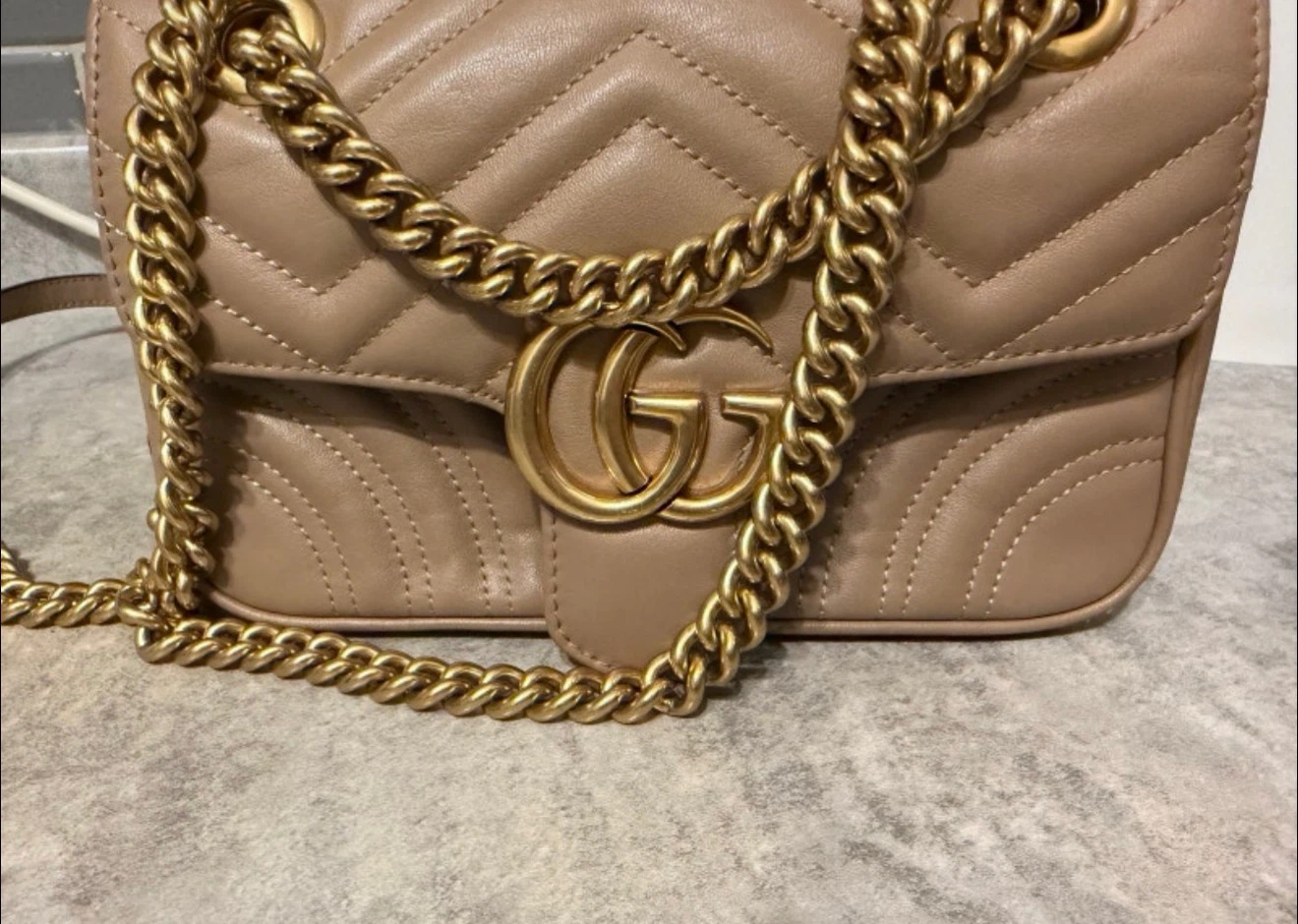 Gucci Marmont Shoulder Bag with Heart Detail