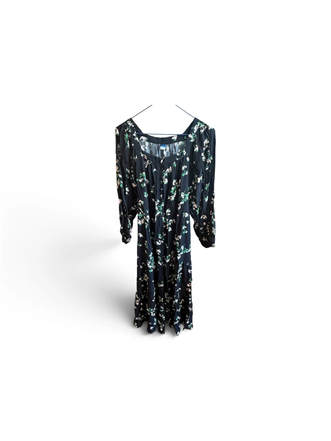 Size XS, Old Navy Black Floral Maxi Dress