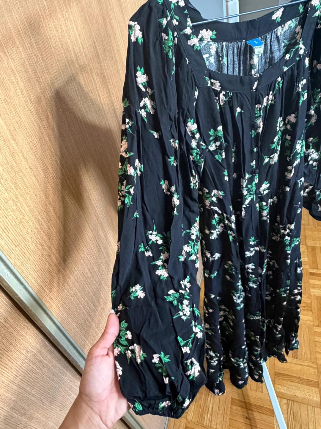 Size XS, Old Navy Black Floral Maxi Dress - photo 3