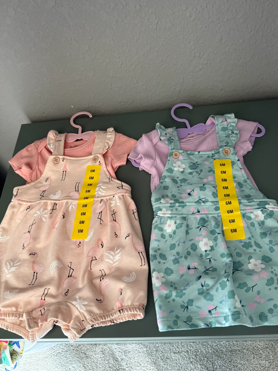 Baby Girl Overalls & Bodysuit Set