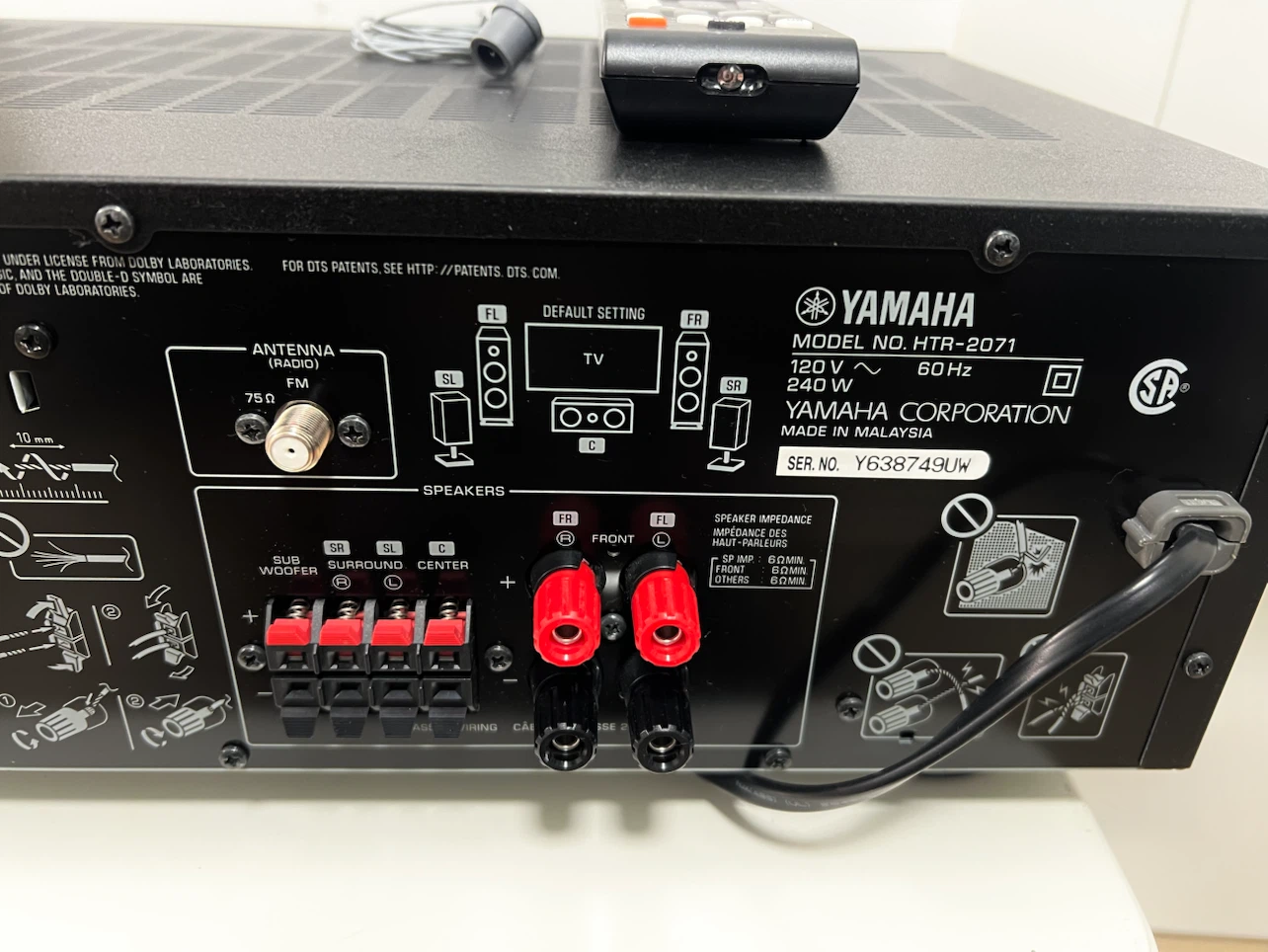YAMAHA 4K HDMI Receiver, Roku/Firestick compatible - photo 5